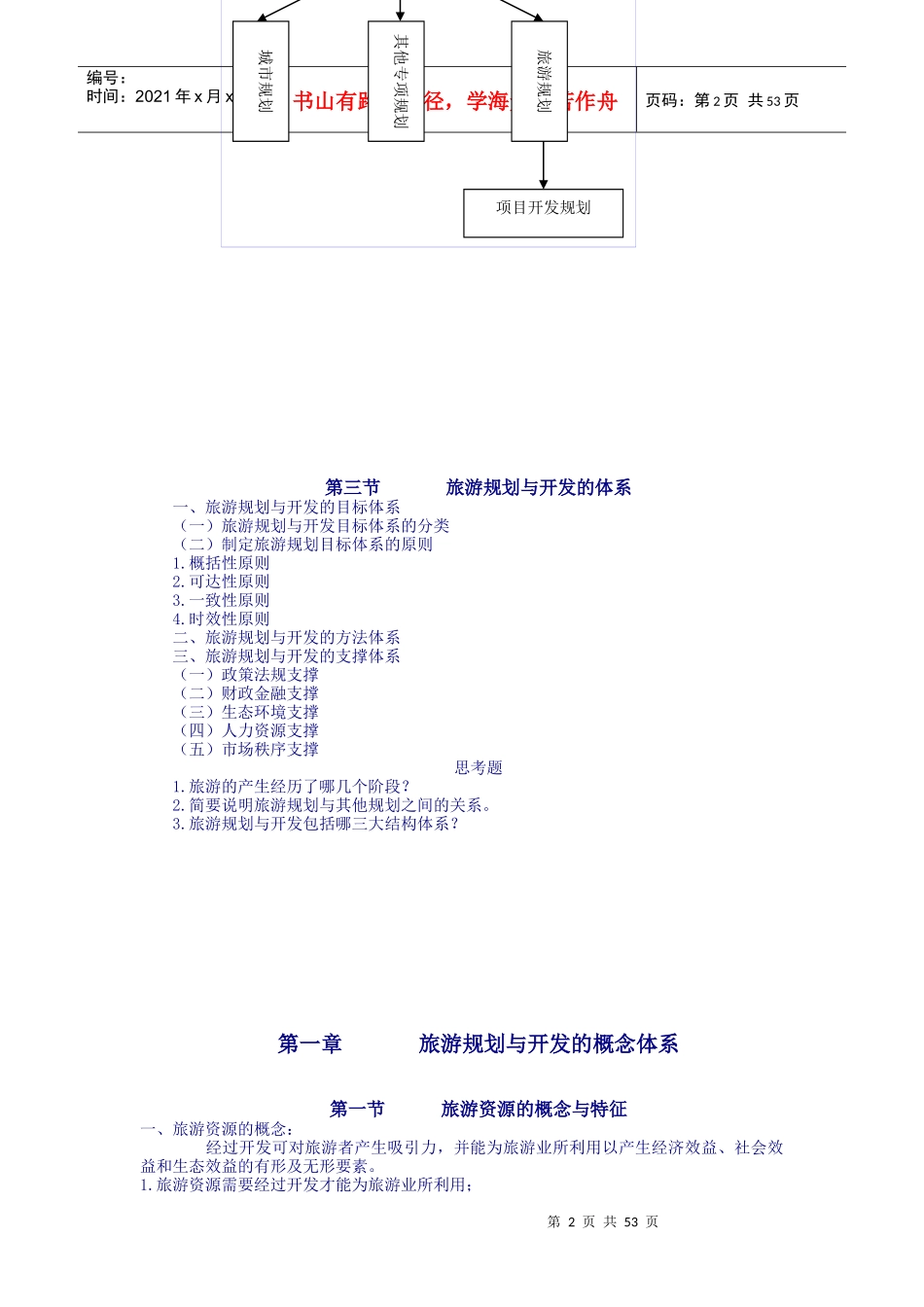 旅游规划与开发电子教案_第2页