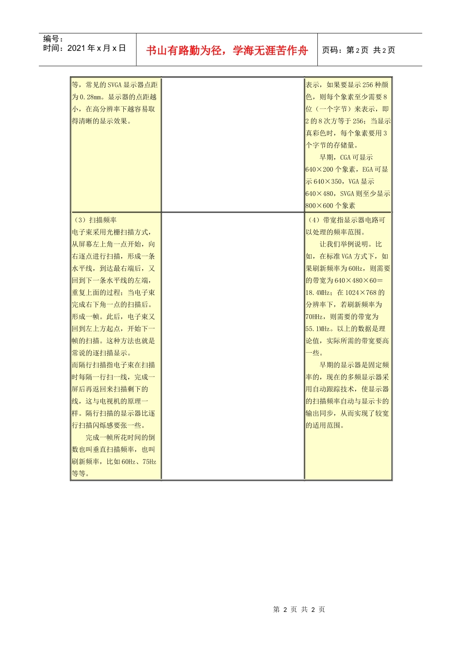 显示器是计算机的主要输出设备_第2页
