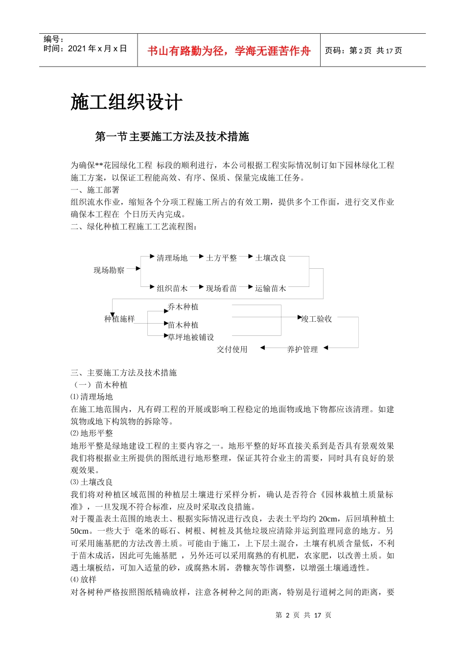 某花园绿化工程2标段施工组织设计方案_第2页