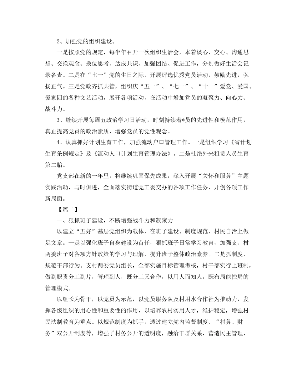 村党支部年工作计划范例 _第2页