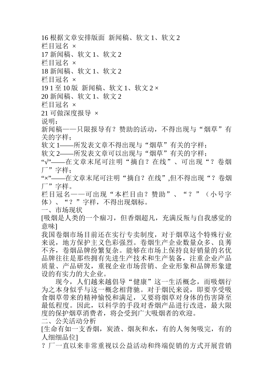某香烟品牌公关策划建议书_第3页