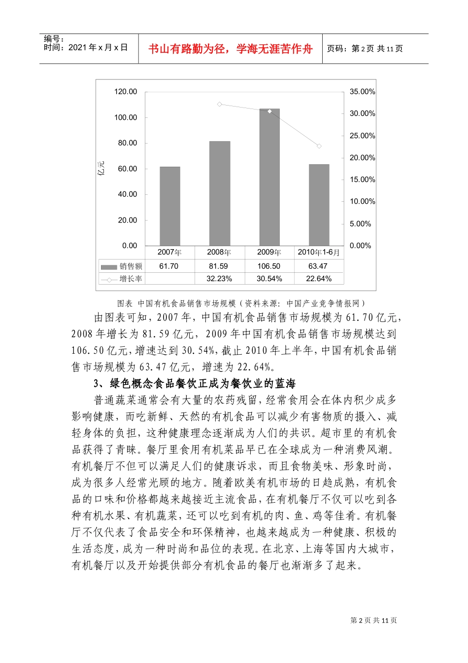 源生态绿色概念食品餐饮连锁店商业计划书(DOC18页)_第2页