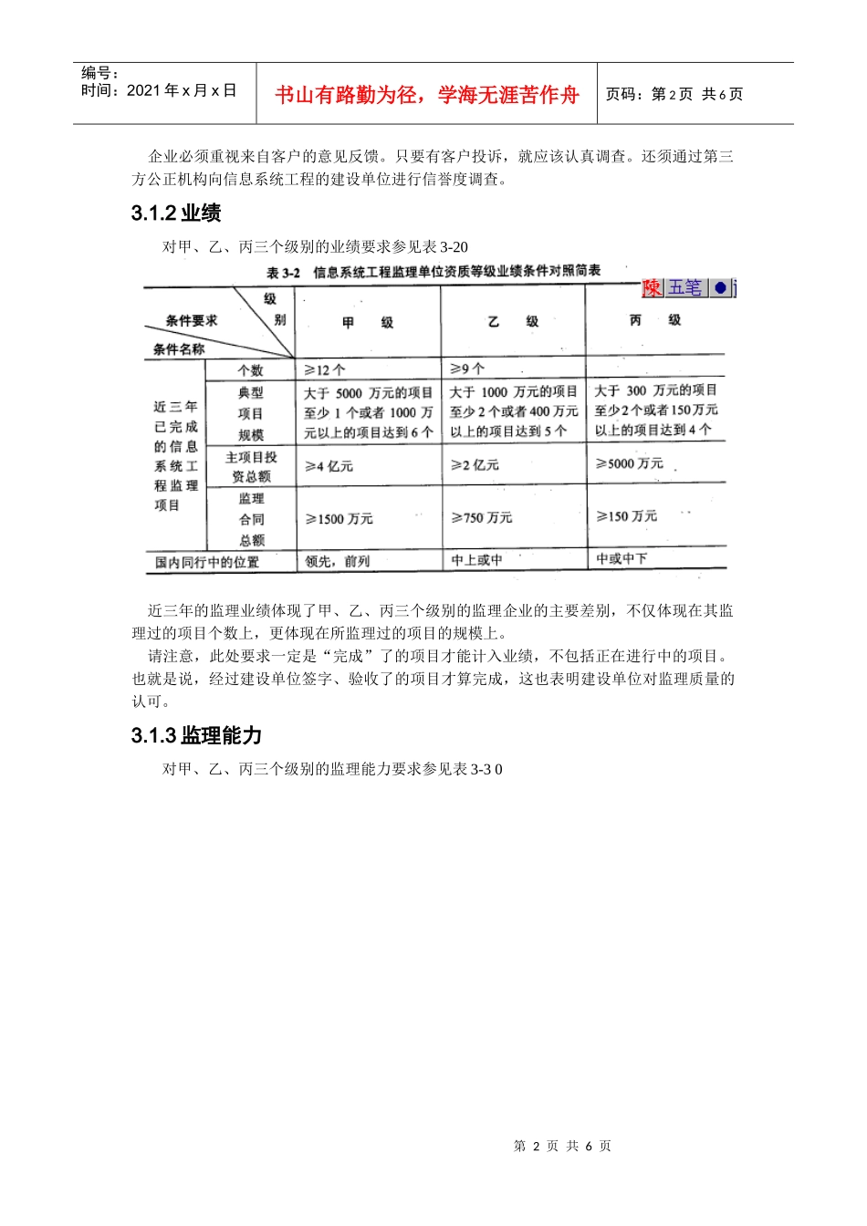 浅析信息系统工程监理资质管理_第2页