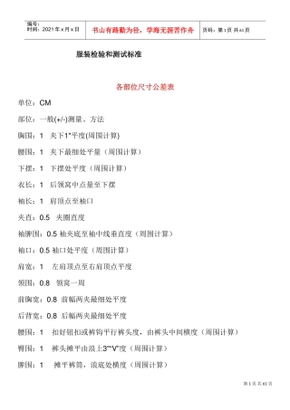 服装检验标准(DOC37页)