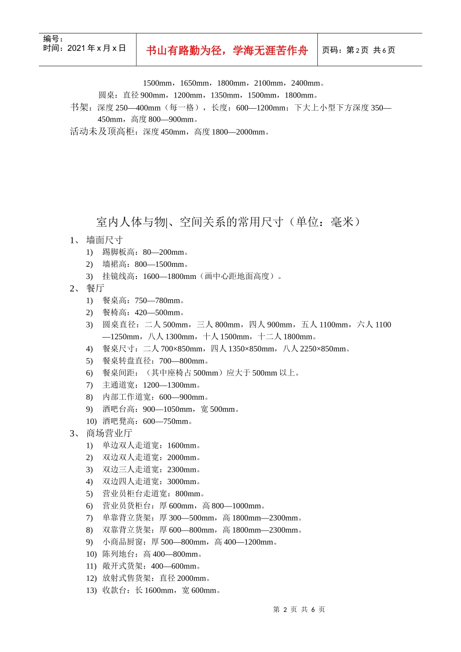 现代家具设计尺寸参考值_第2页