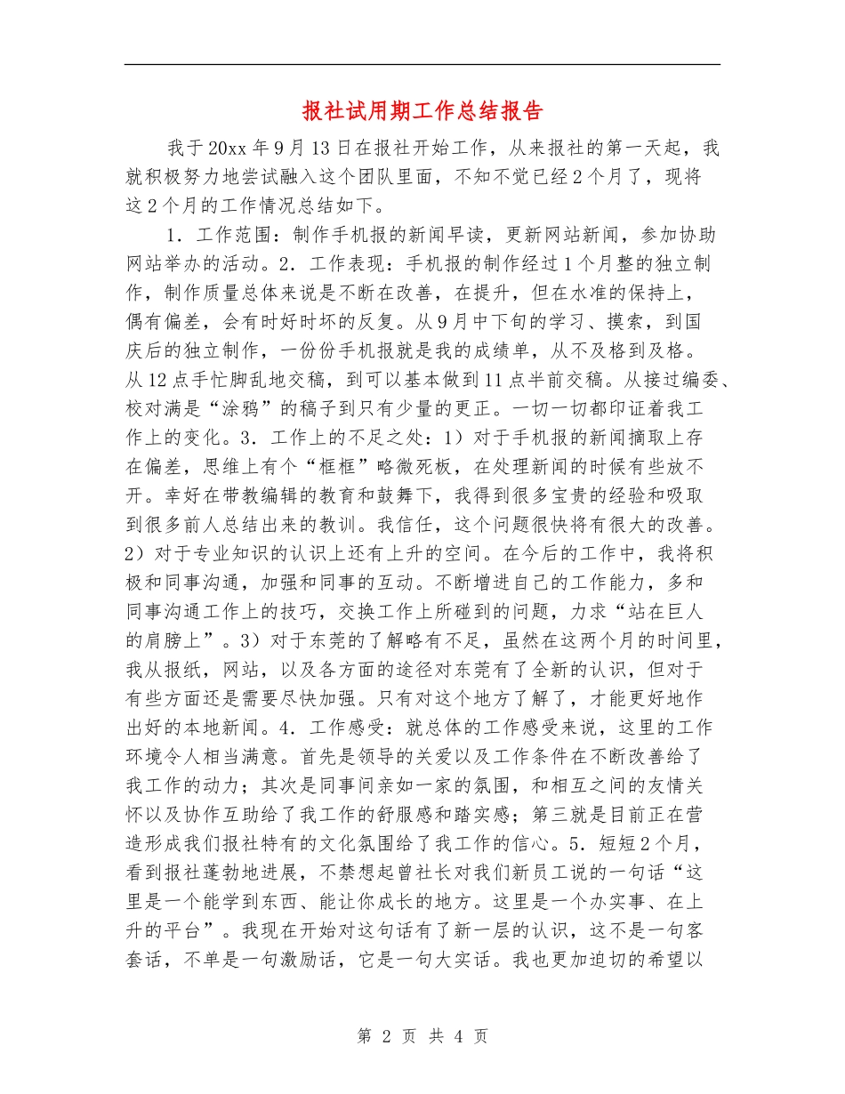 报社试用期工作总结报告_第2页