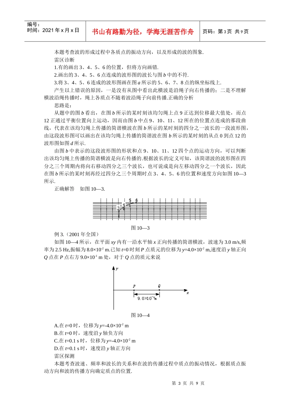 机械振动和机械波考试要点_第3页