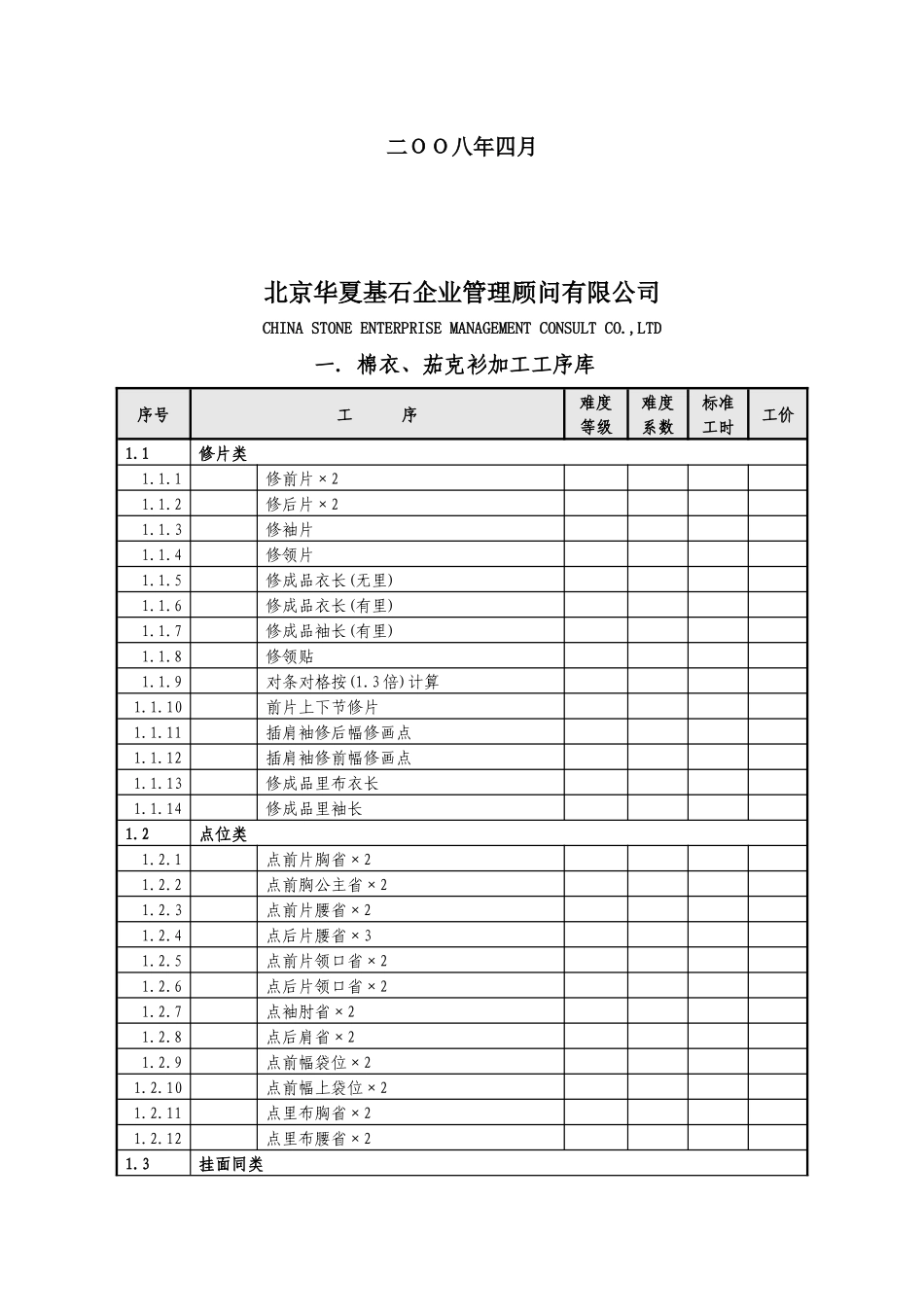 珂罗娜时装龙华工厂服装加工工序库1_第2页