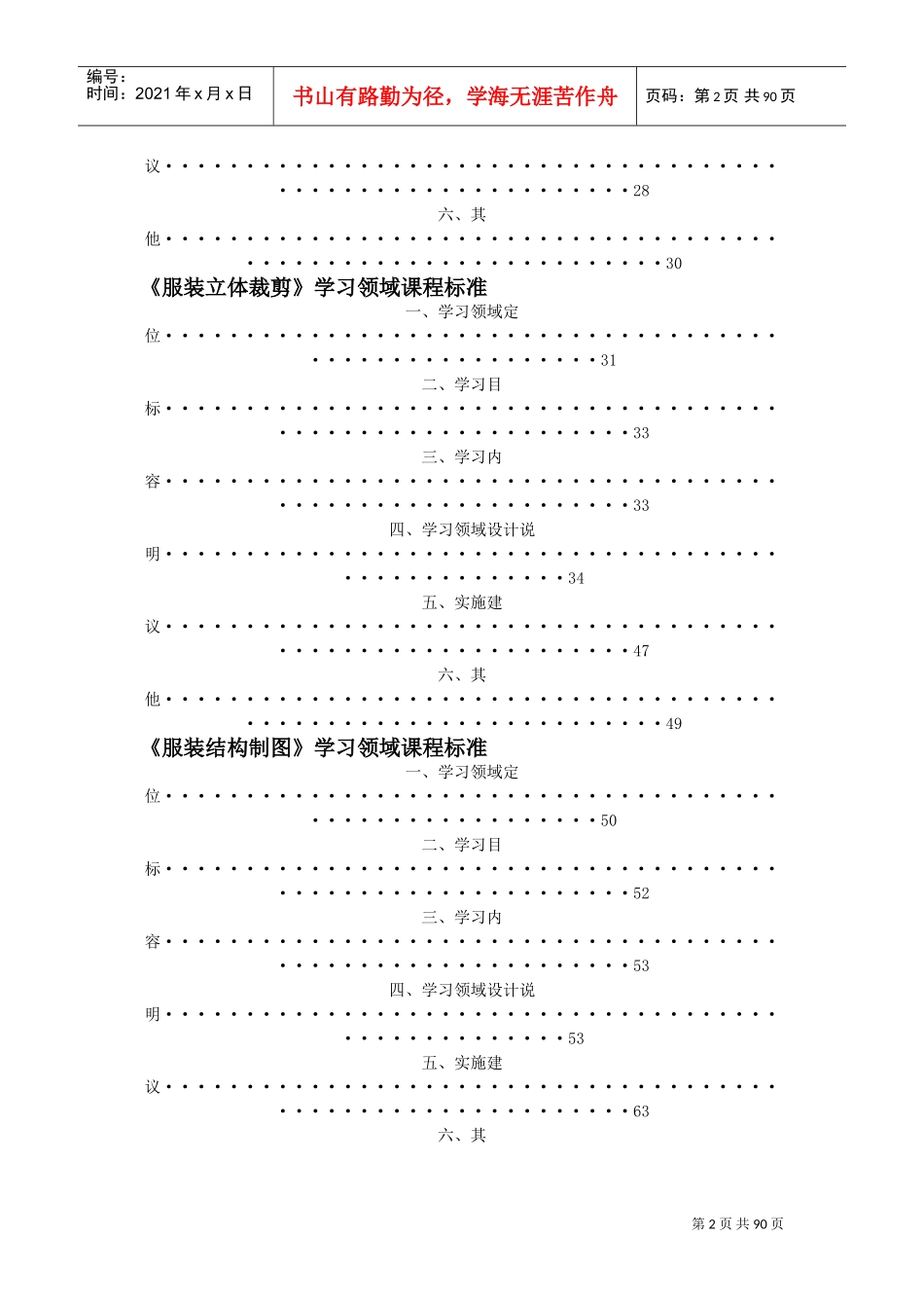 服装设计与工艺专业人才培养方案_第2页