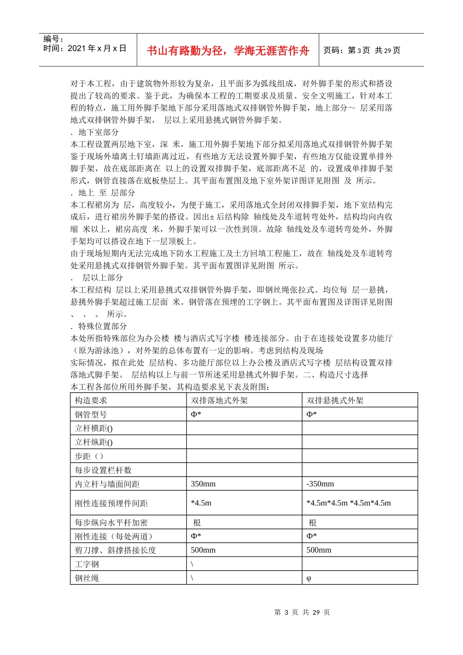 某工程脚手架工程施工组织设计_第3页