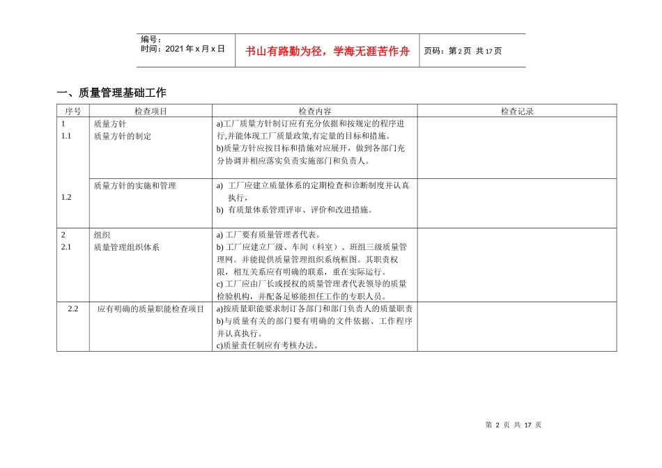 机械工业企业质量管理必备条件验收报告_第2页