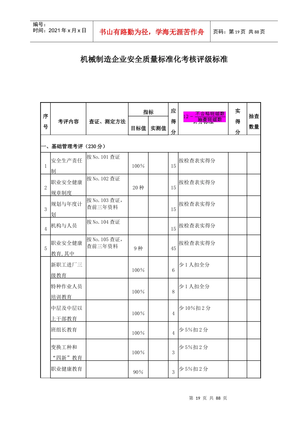 机械制造企业安全质量标准化评级标准(1)_第1页