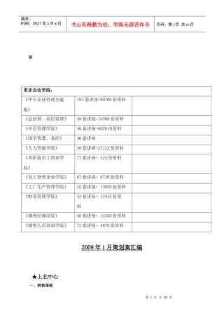 某地产月策划案汇编