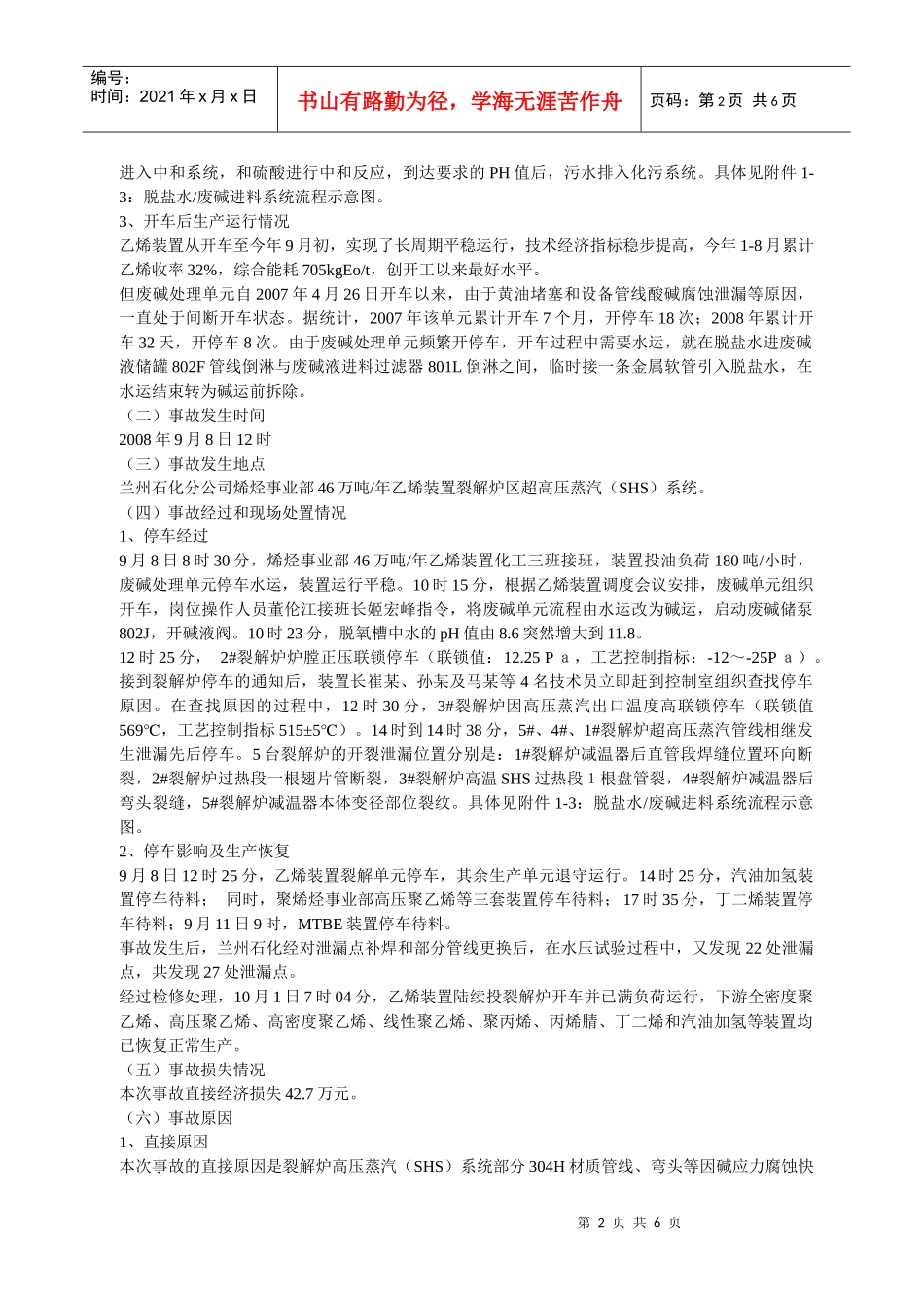 某年化工事故案例文字说明_第2页