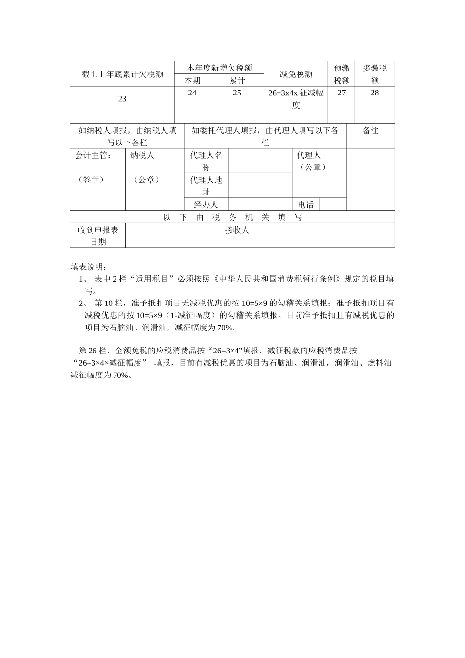 最新消费税纳税申报表_第2页