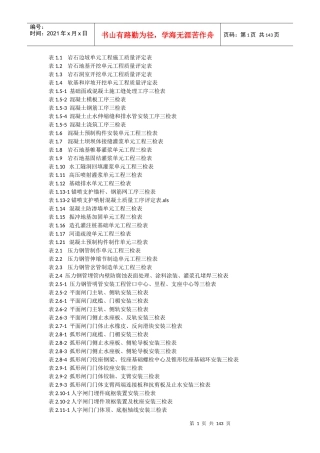 水利水电三检表最新(全)（DOC136页）