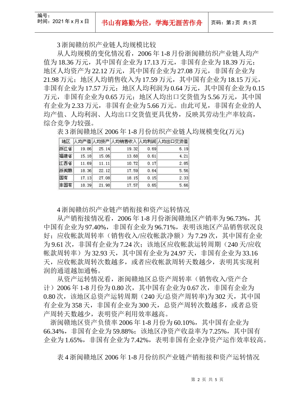 浙闽赣纺织产业经济运行分析_第2页