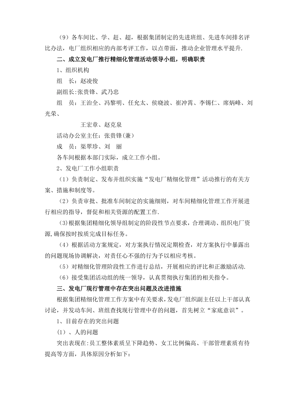 某发电厂精细化管理实施方案_第3页