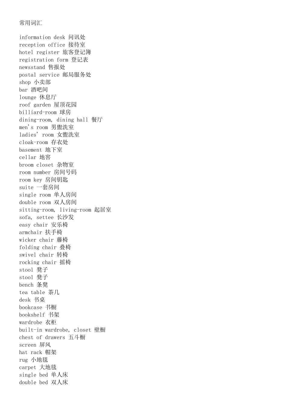 某大酒店常用英语术语_第2页