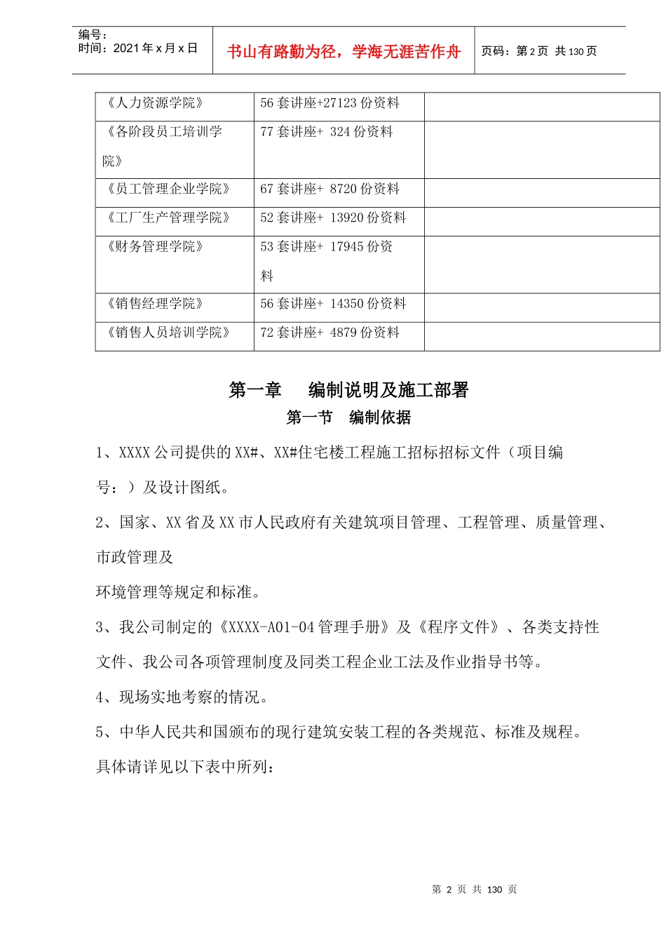 某高层住宅小区工程施工组织设计_第2页