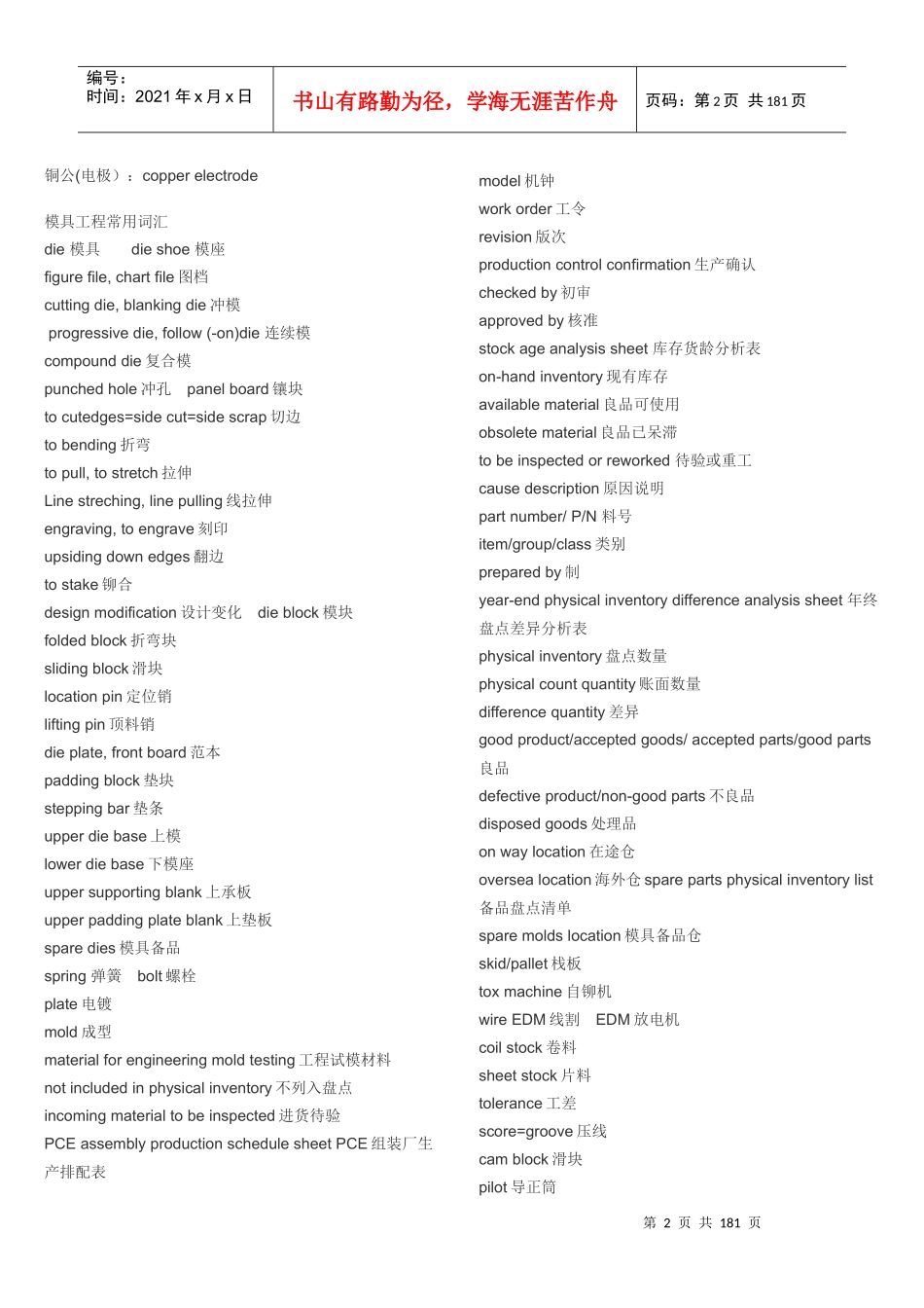 模具专业英语术语_第2页