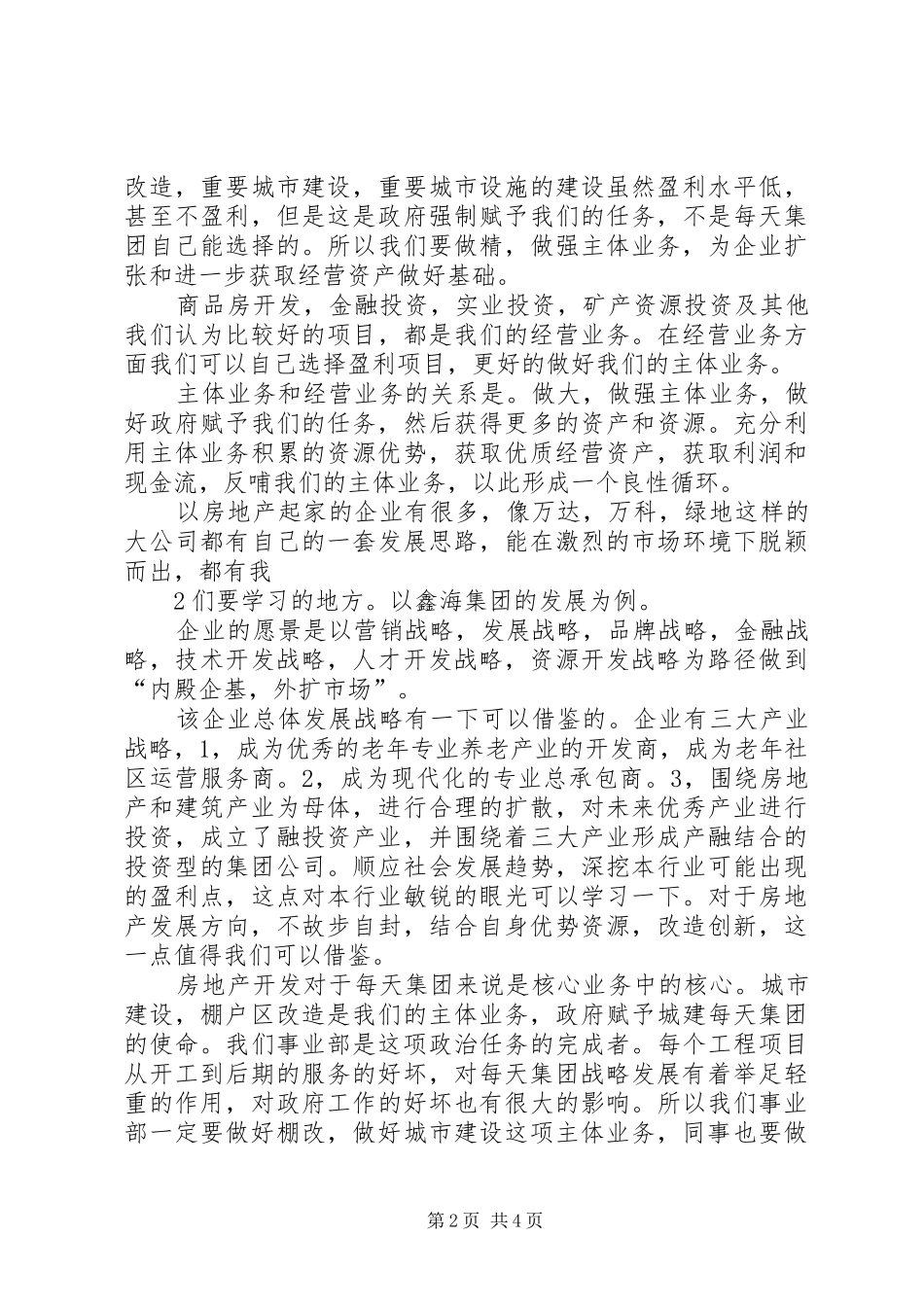 集团发展战略报告读后感_第2页