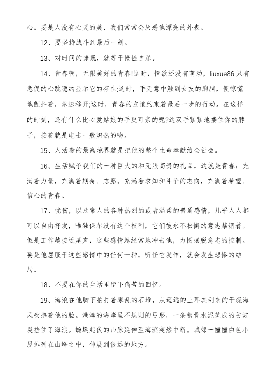 钢铁是怎样炼成的摘抄+赏析_第2页