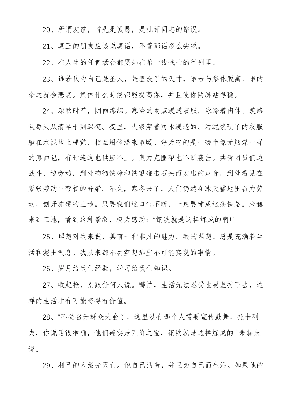 钢铁是怎样炼成的摘抄+赏析_第3页