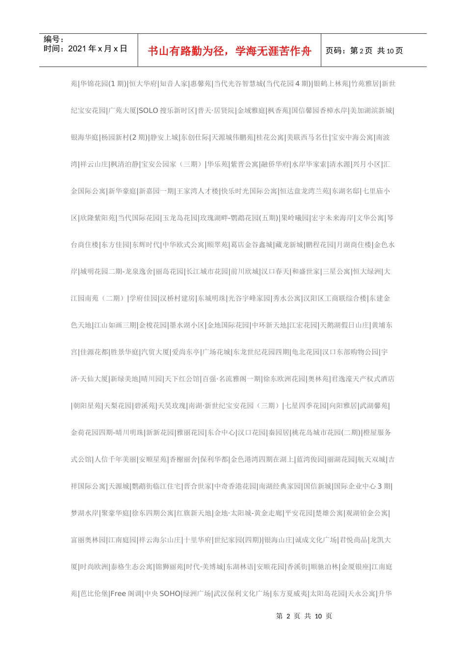 武汉房地产案名集_第2页