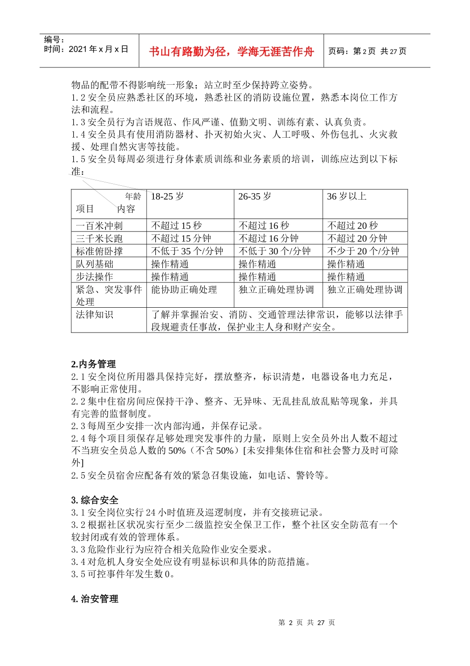 某房地产物业管理检查标准_第2页
