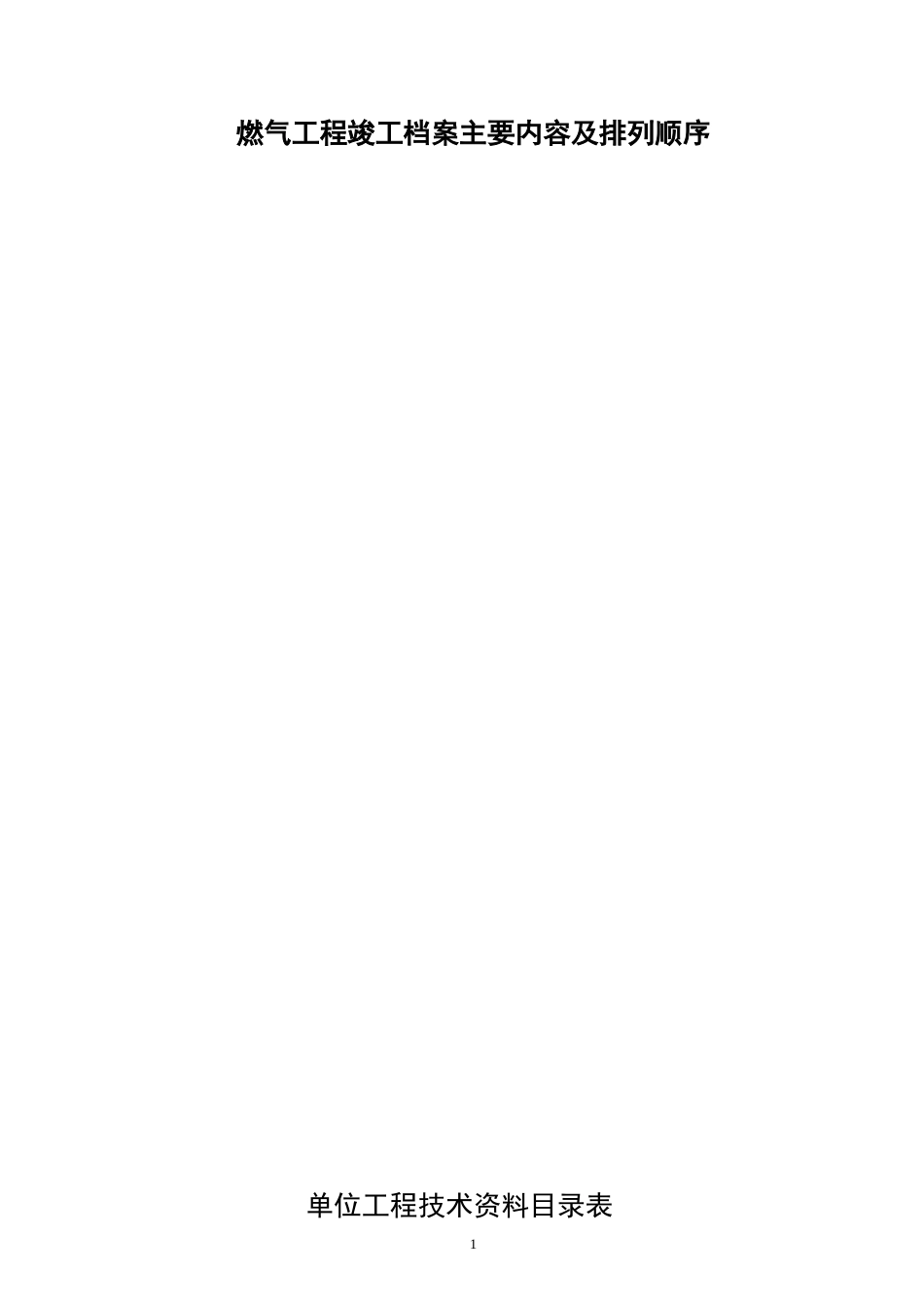 燃气工程排列顺序表_第1页
