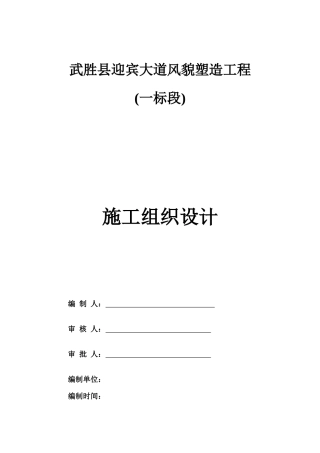 某大道风貌塑造工程施工组织设计