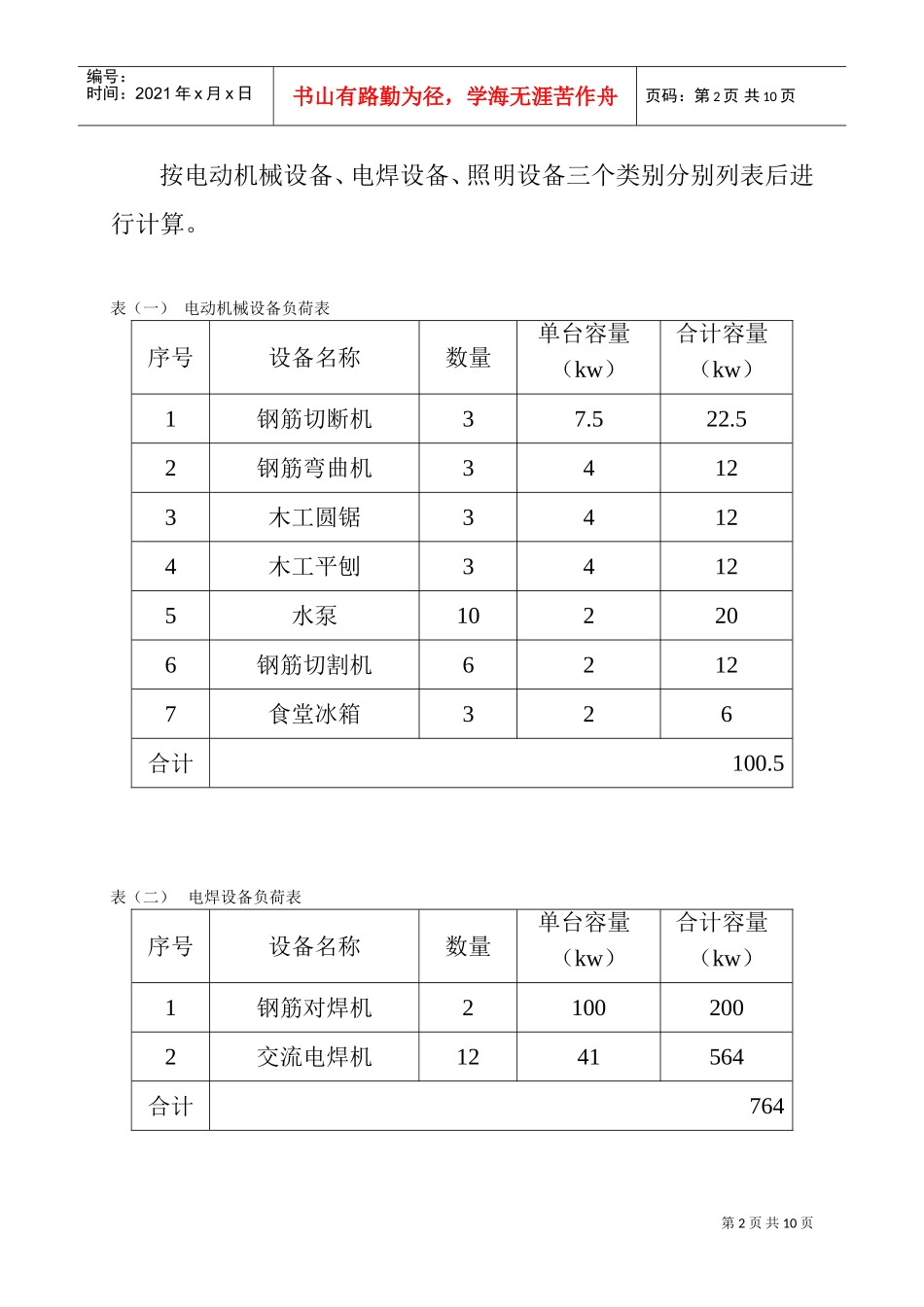 桥梁用电施工组织设计(DOC10页)_第2页