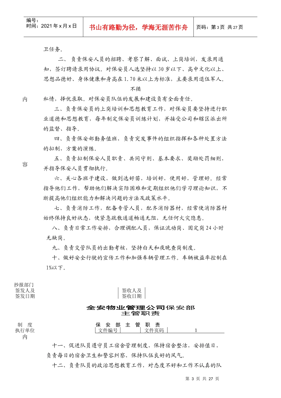 某物业公司岗位职责管理规范_第3页