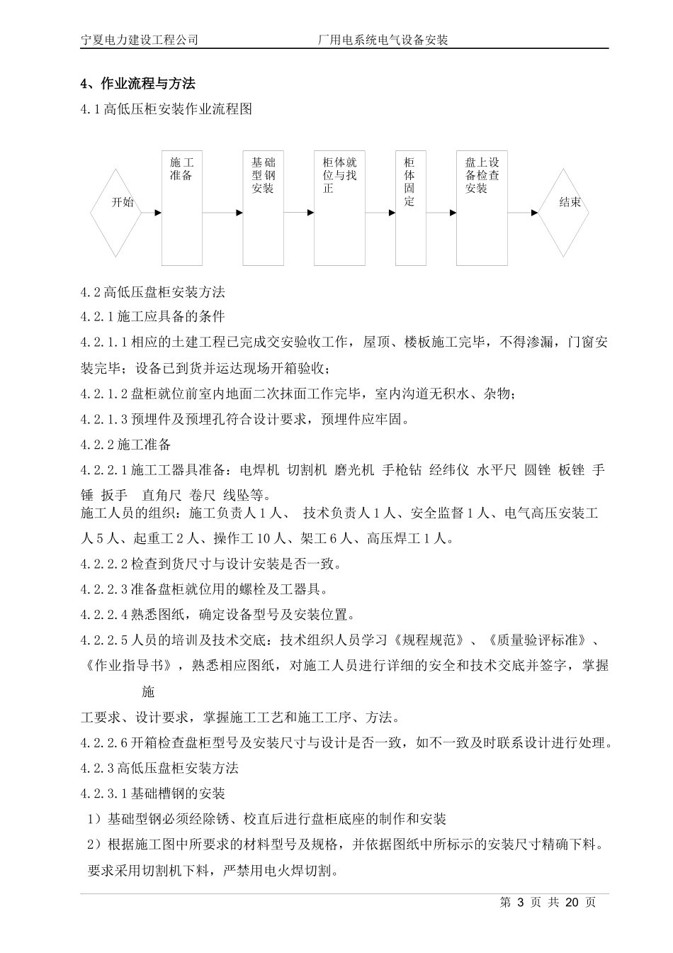 某电力公司厂用电设备安装作业指导书_第3页