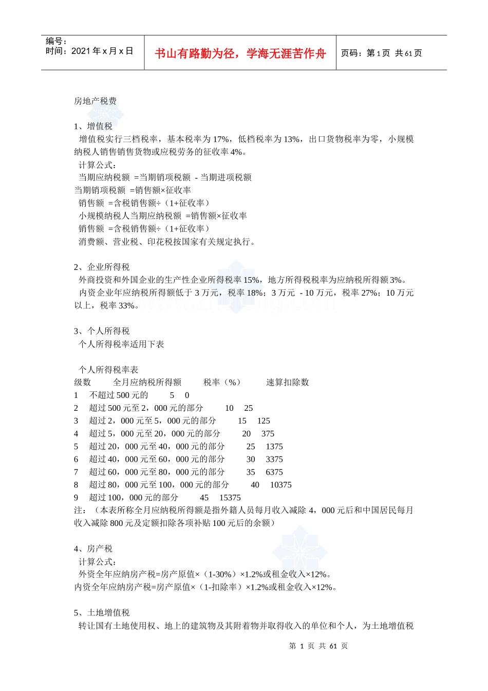浅析房地产纳税技巧_secret_第1页
