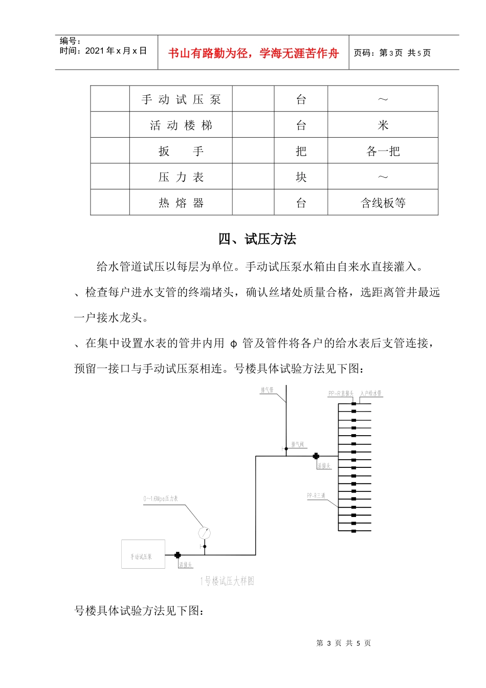 某住宅pp-r试压方案_第3页