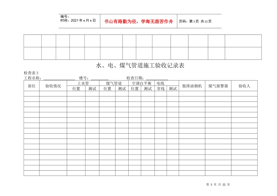 某地产全装修检查验收表格汇总_第3页