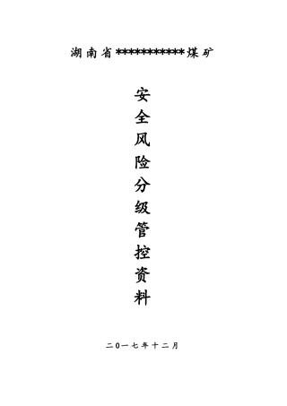 煤矿安全风险分级管控模版