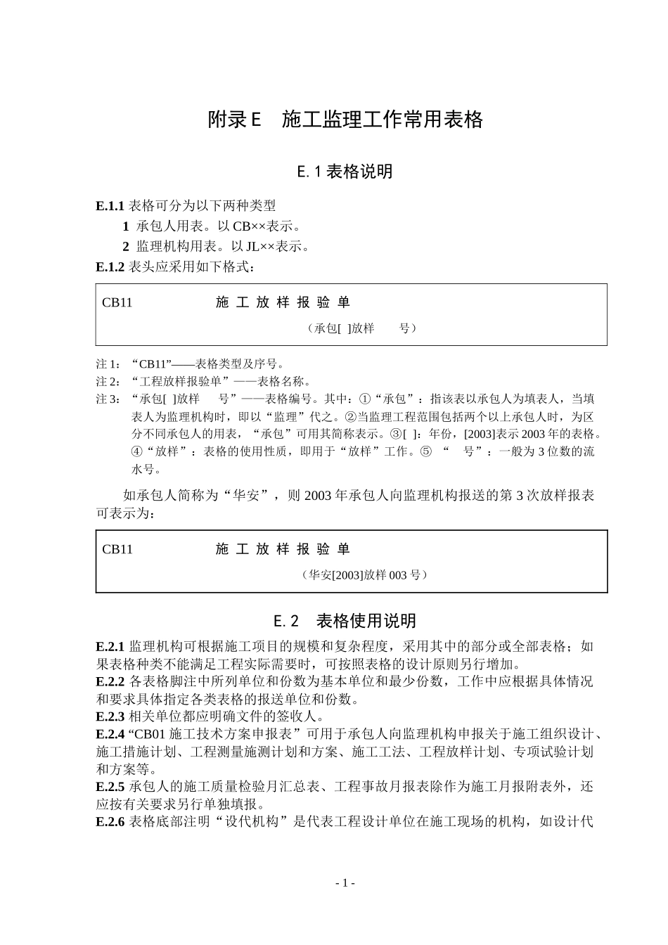 水利水电监理工作常用表格(SL)_第1页
