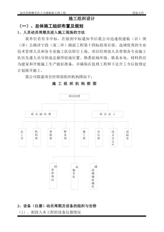 某公路路面大修工程施工组织设计方案