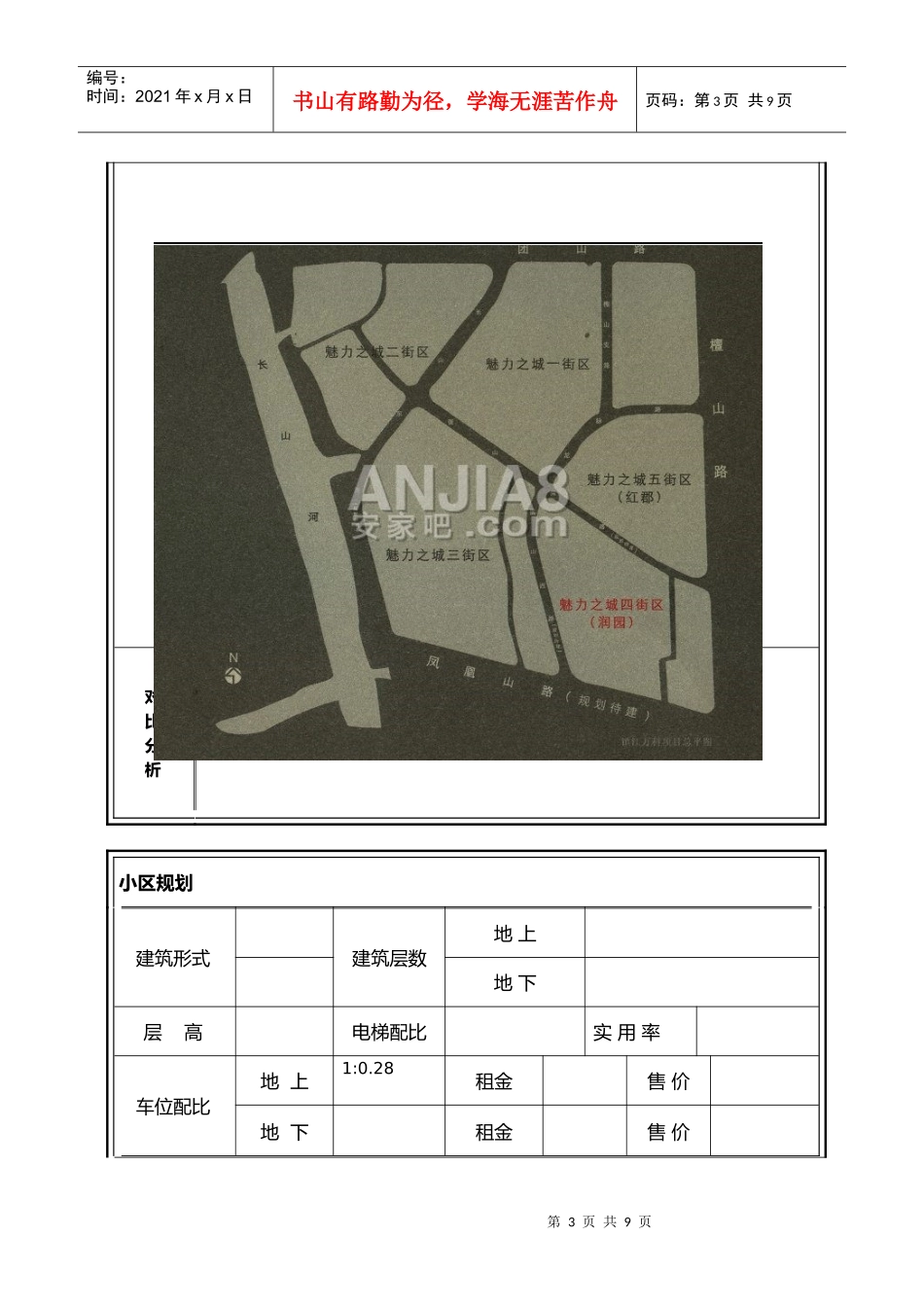 某地产润园市调分析表_第3页