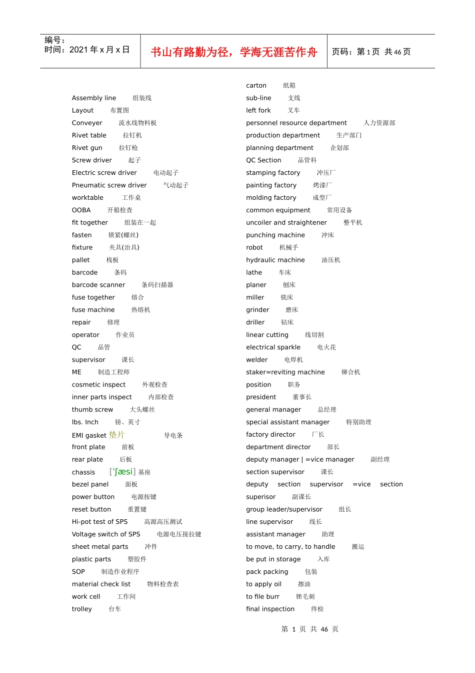 机械英语573433421_第1页