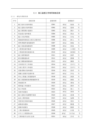 水利施工监理工作常用表格(修改后)