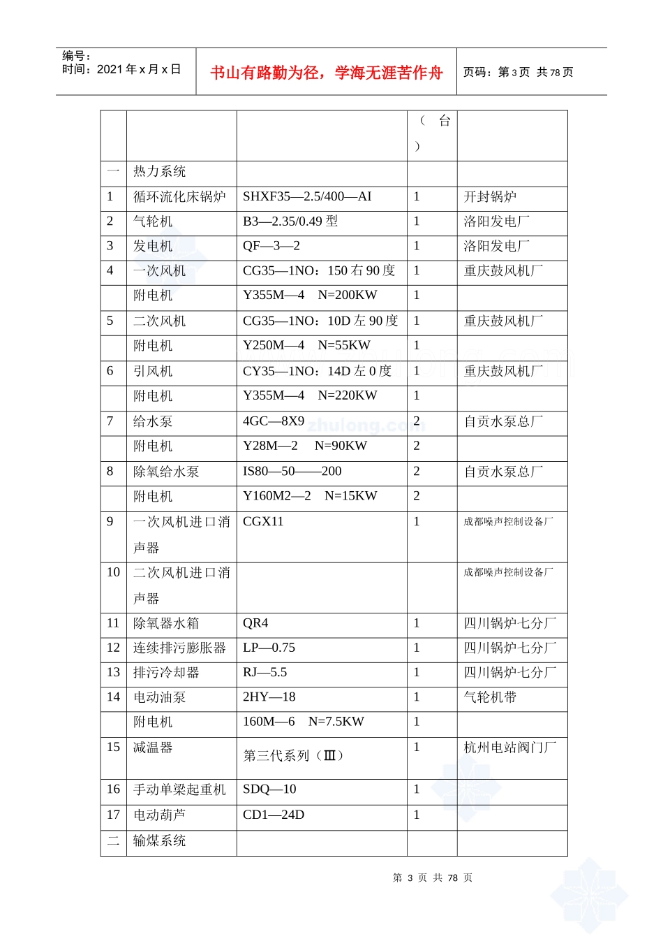 热电站设备安装工程施工组织设计_secret_第3页