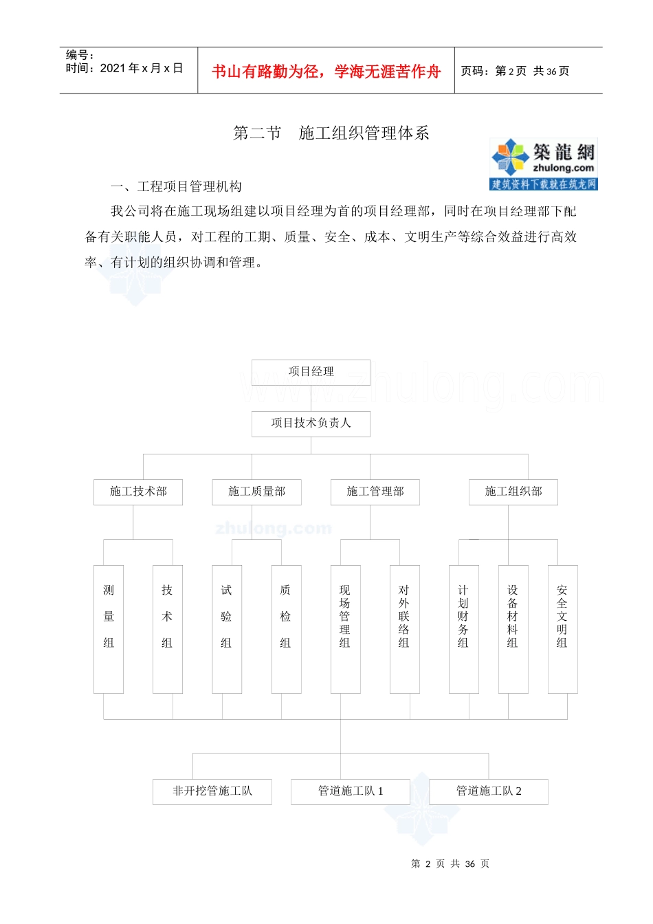 某110千伏电缆沟工程施工组织设计_secret_第2页