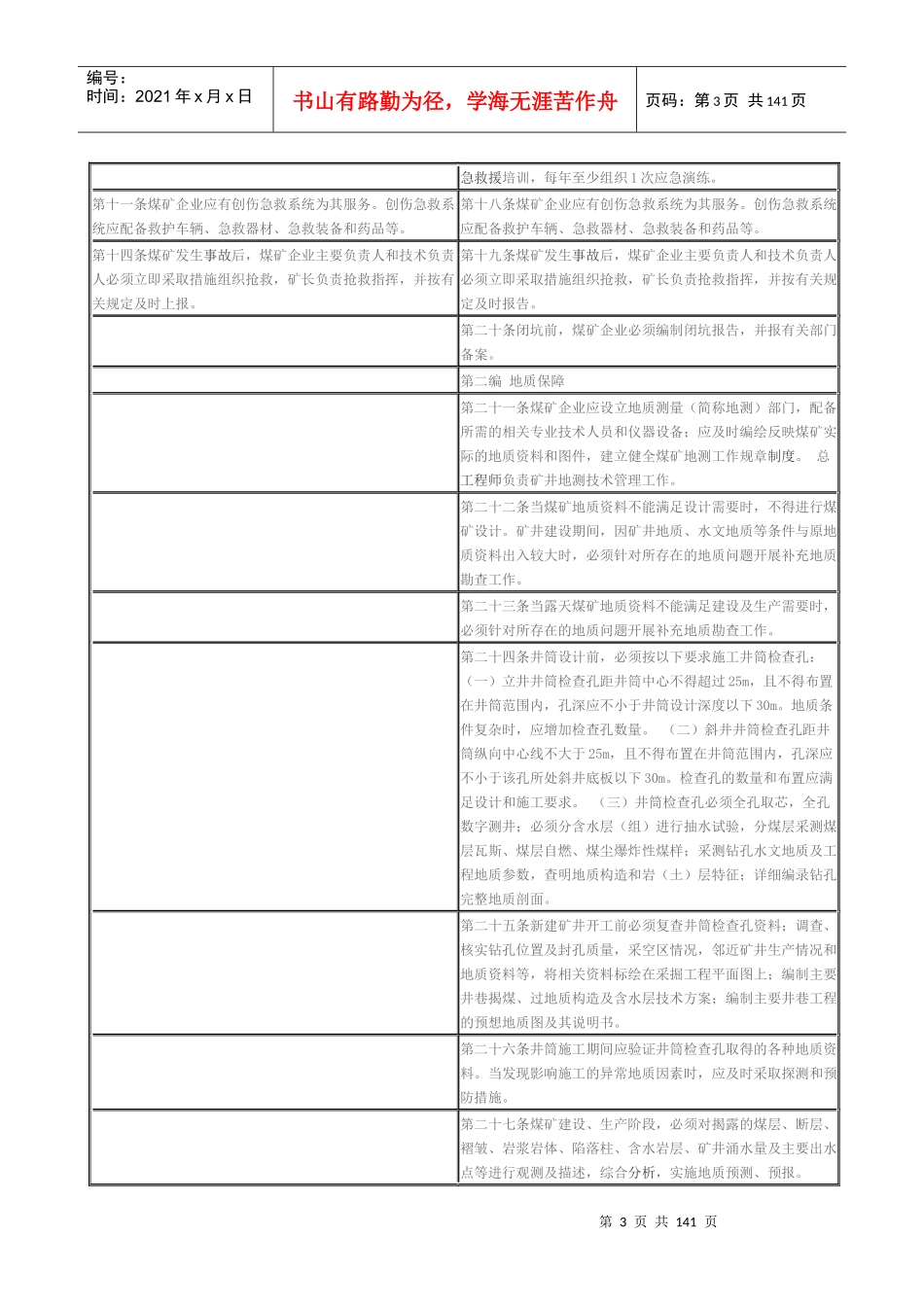 煤矿安全规程对照版_第3页