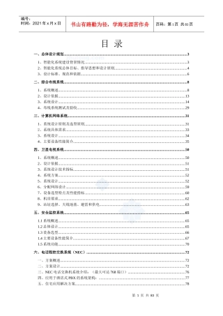 某大酒店智能弱电系统工程设计方案_secret