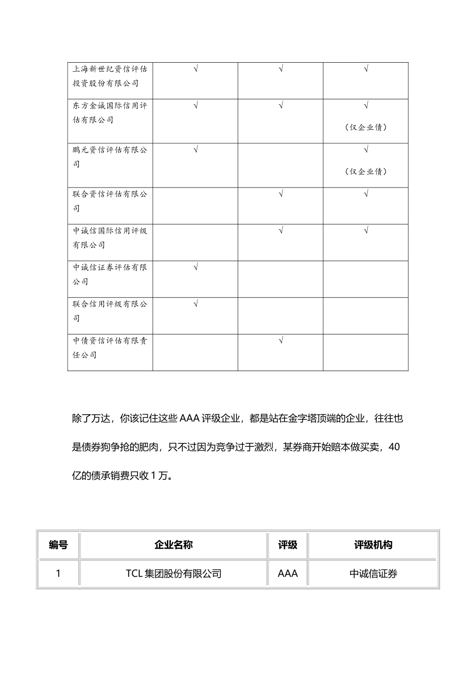 中国AAA主体信用评级企业一栏(103页)_第2页