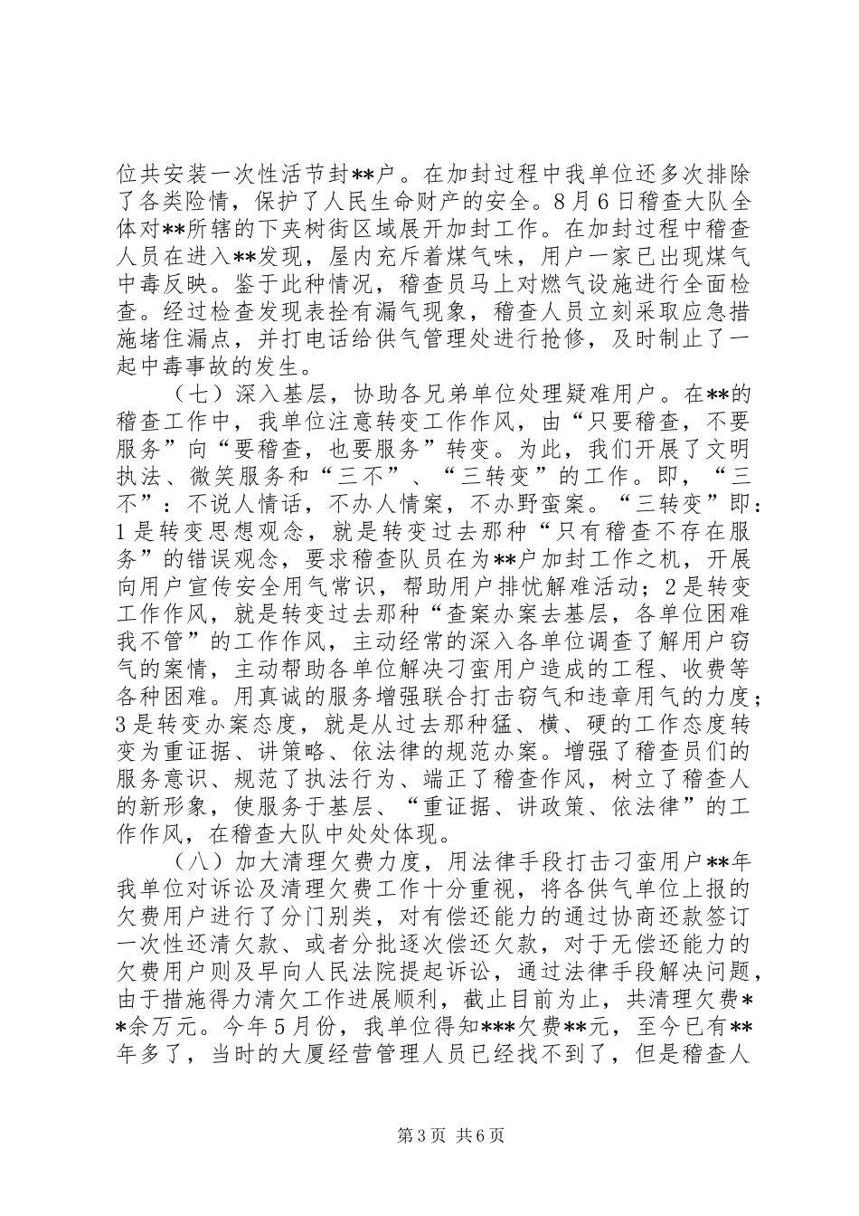 稽查队职工会上的工作报告_第3页